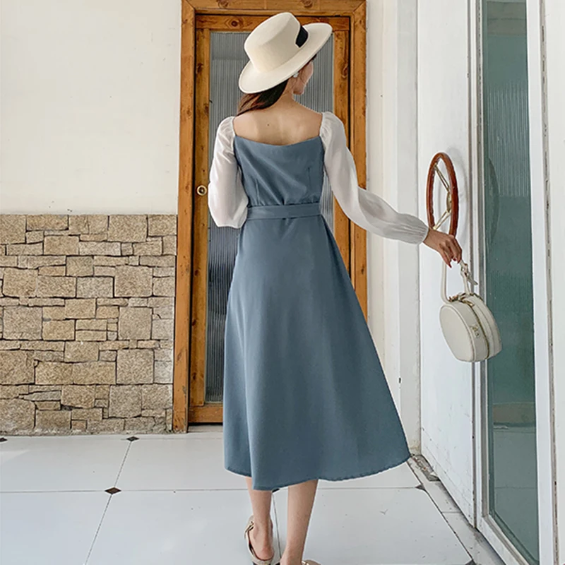 

AIYANGA Women Summer Autumn Dress 2019 Sexy Bohemian Patchwork Sleeve Beach Dress Sundress Vintage Elegant Dresses Female