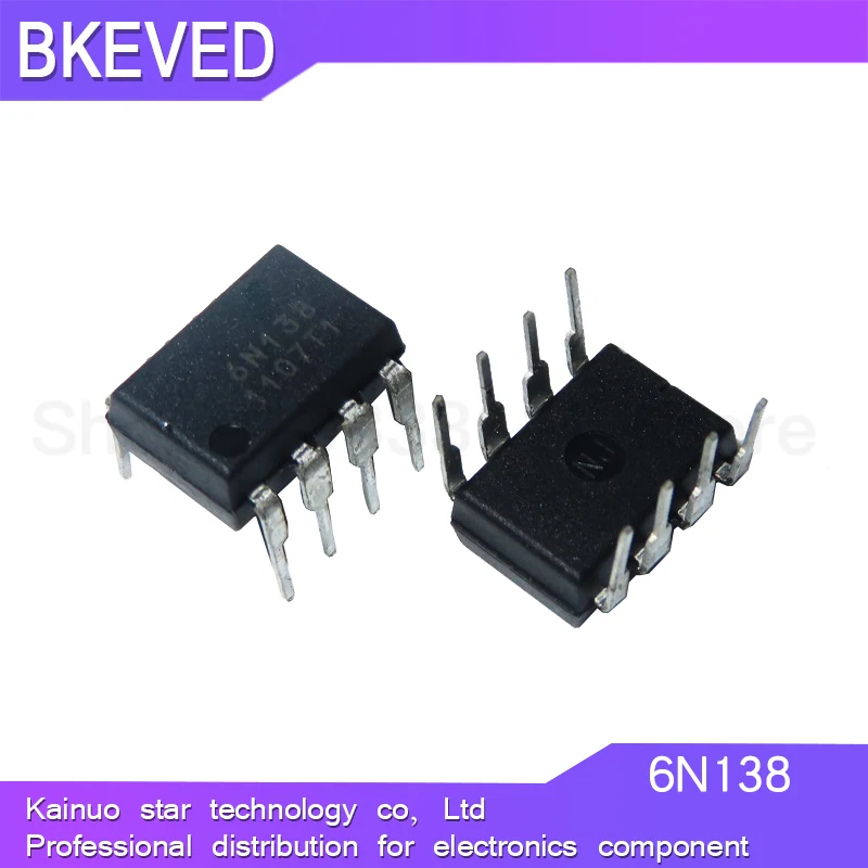 

10 шт. 6N138 DIP8 DIP фотоэлектрический соединитель, новый и оригинальный
