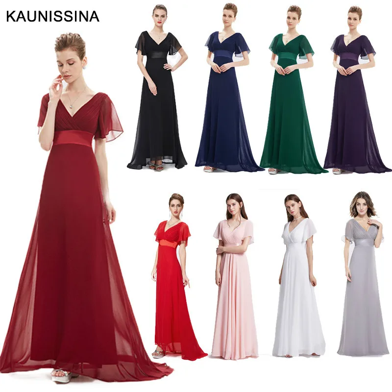 KAUNISSINA Вечерние платья на подкладке рукава крылышки с длинным рукавом селфи палка