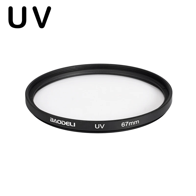 ONLY UV NO BOX BAODELI фильтр для объектива, концепция Nd Fld MC Uv Macro Star Polarisatie 49 52 55 58 62 67 72 77 82 мм для Nikon Canon sony аксессуары - Цвет: ONLY UV NO BOX