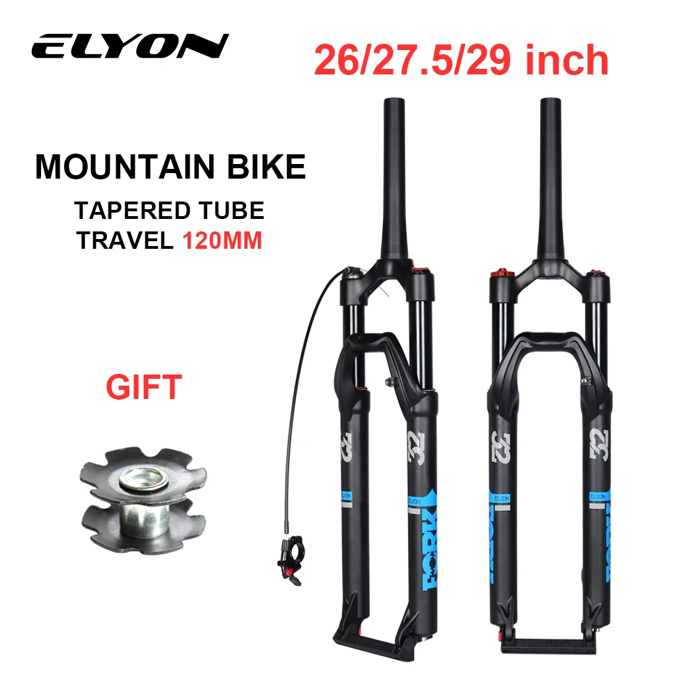 Elyon MTB воздушная подвеска вилка из магниевого сплава Велосипедная 120 мм