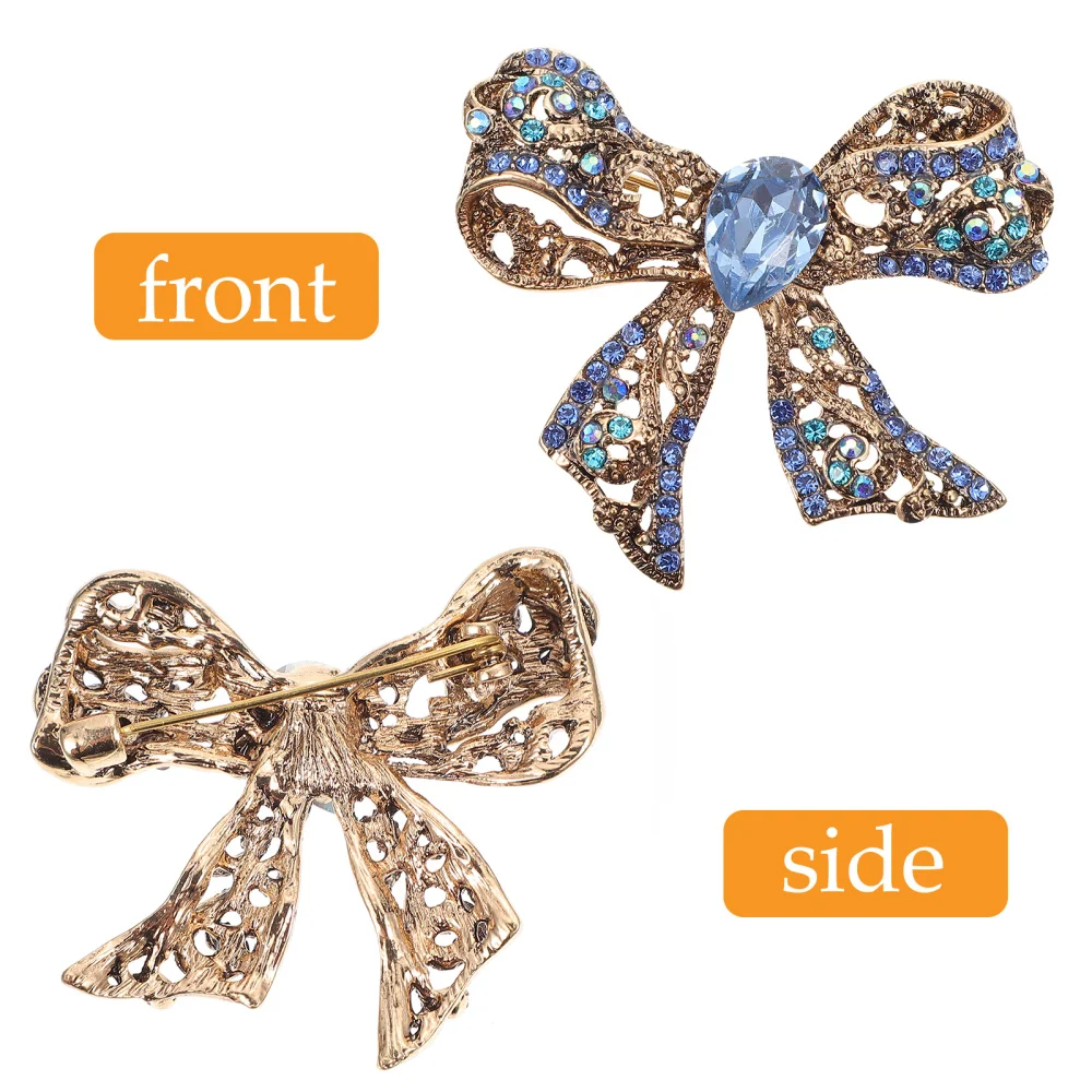 

Bowknot Brooch Pin Creative Unique Personality Bow Scarf Decor Brooch Pin