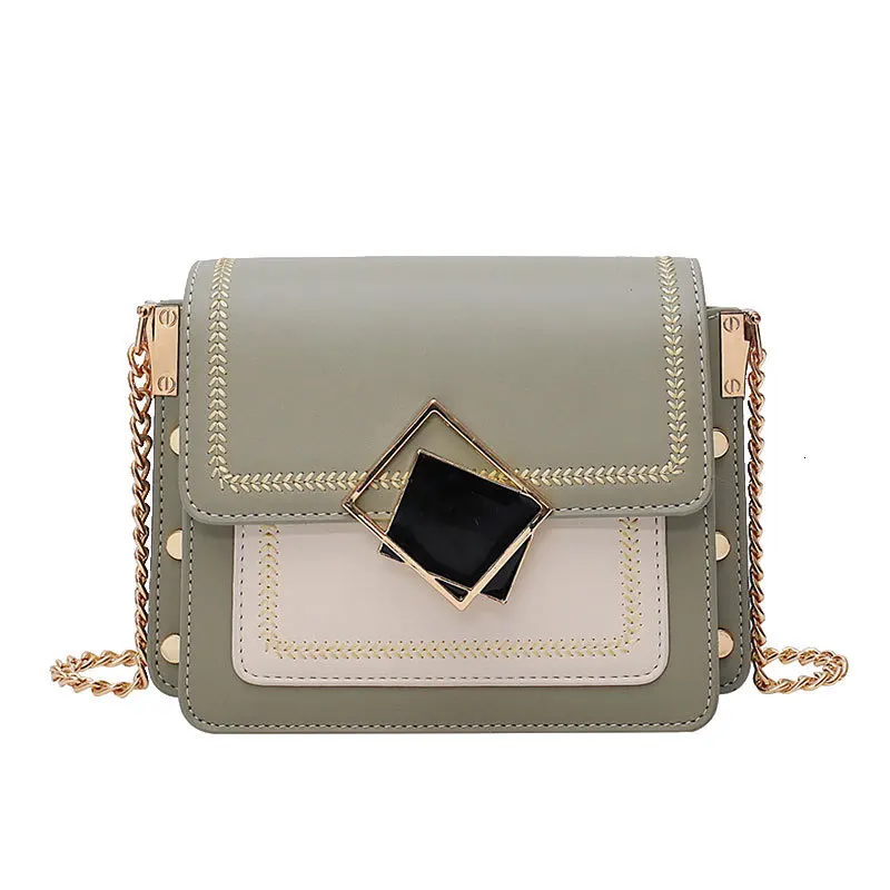 

Contrast color Leather Crossbody Bags For Women 2020 Travel Handbag Fashion Simple Shoulder Messenger Bag Ladies Cross Body Bag