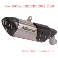 for honda cbr250rr 2017 2020 slip on motorcycle exhaust pipe muffler escape tip silencer pipe titanium alloy system