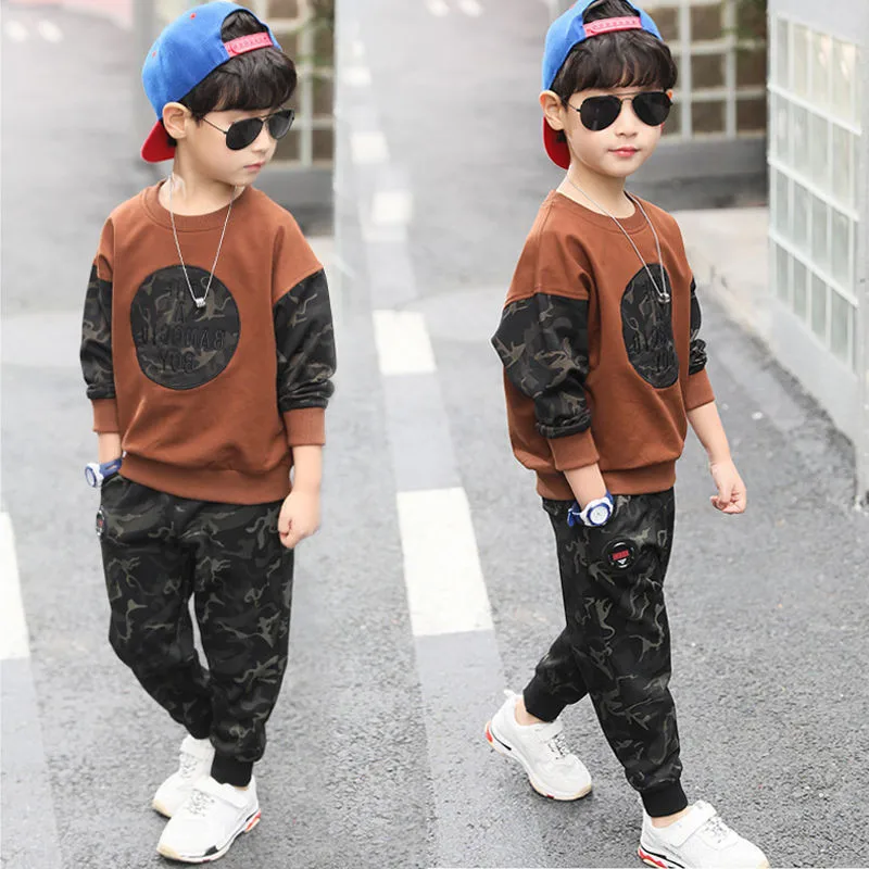 

Комплект детской одежды для мальчиков, новинка 2022, наряды для подростков, камуфляжный костюм для мальчиков, маскирующий спортивный костюм, ...