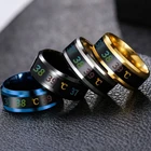 Новинка умное кольцо для мужчин и женщин из титановой стали модные кольца с индикацией температуры 2021 модный подарок оптовая продажа Размер 8 мм