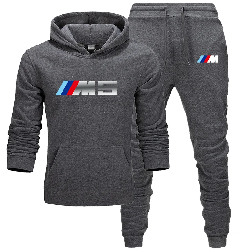 

2020New BMW M Men's Autumn Winter Sets+pants Two Pieces Casual Tracksuit Male Sportswear Brand Clothing Sweat Suit