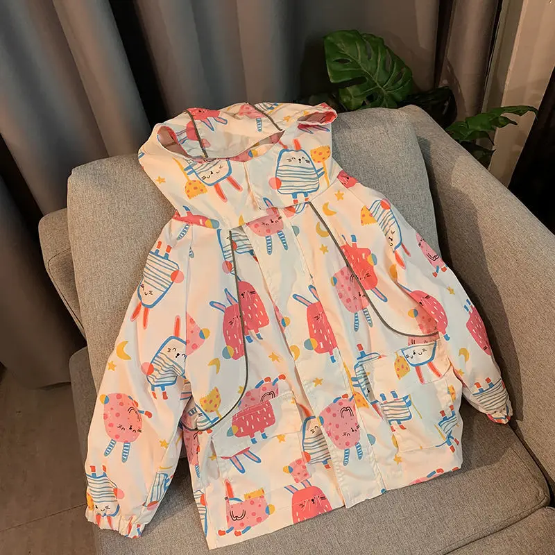 

Chaqueta para niñas niños 2021 nuevo estilo extranjero primavera bebé ropa coreana chaqueta reflectante rompevientos bebé casual