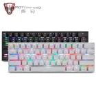 Руссаиананглийская Motospeed RGB игровая механическая клавиатура 61keys WirelessBluetooth светодиодная подсветка клавиатуры для ПК ноутбука компьютера