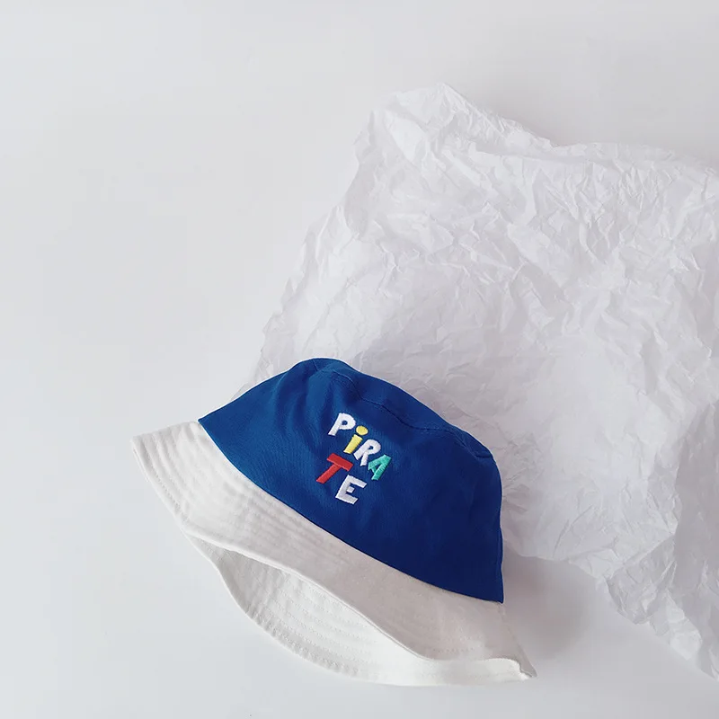 

MILANCEL 2021 Spring New Caps Cute Letter Embroidery Child Fisherman Hat
