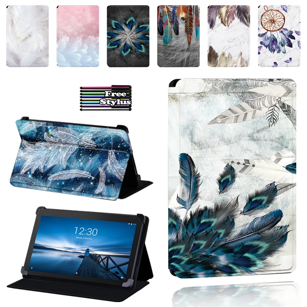 

Feather Pattern Tablet Case for Lenovo Tab E7 / E8 / E10 - PU Leather Tablet Foldable High Quality Case Cover