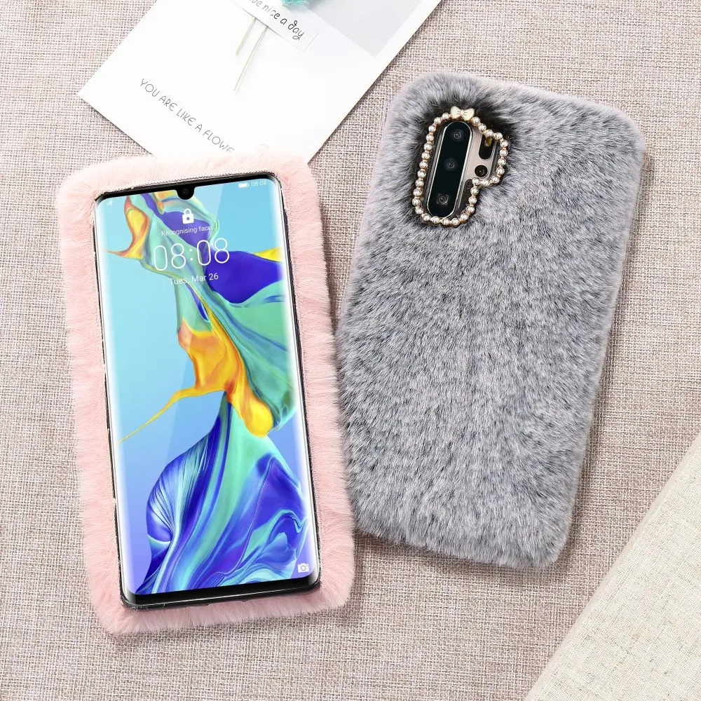 Роскошный пушистый силиконовый чехол LAPOPNUT для Huawei P30 Pro P20 P10 P9 P8 Lite 2017 Mate 20 Nova 4e
