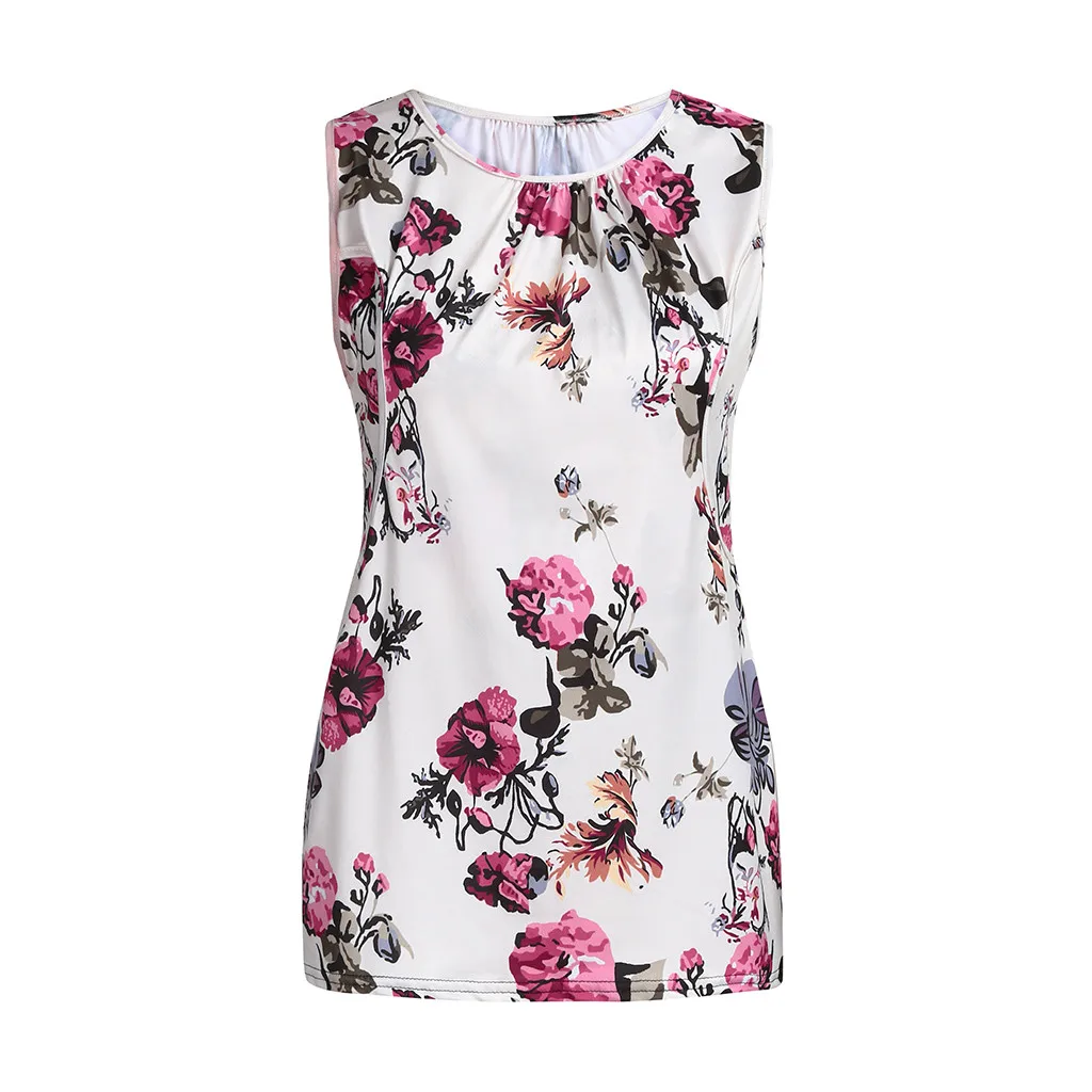 Женский топ для беременных с цветочным принтом без рукавов удобная одежда