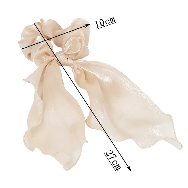 

Fashion Tiara Satin Bow Tie Hair Scrunches Hair Bands Ribbon Ponytail Holder Hair Ring For Women Girl Tail Silk Hair Accessories