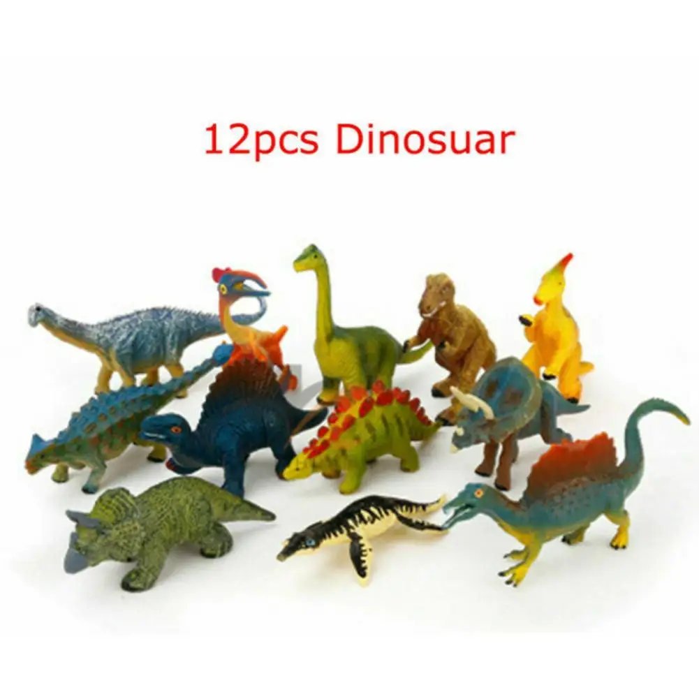 12pcs Simulation Wild Animal Model Realistic Ocean Sea Dinosaur World Figure Plastic Learning Educational Toy For Kids | Игрушки и хобби