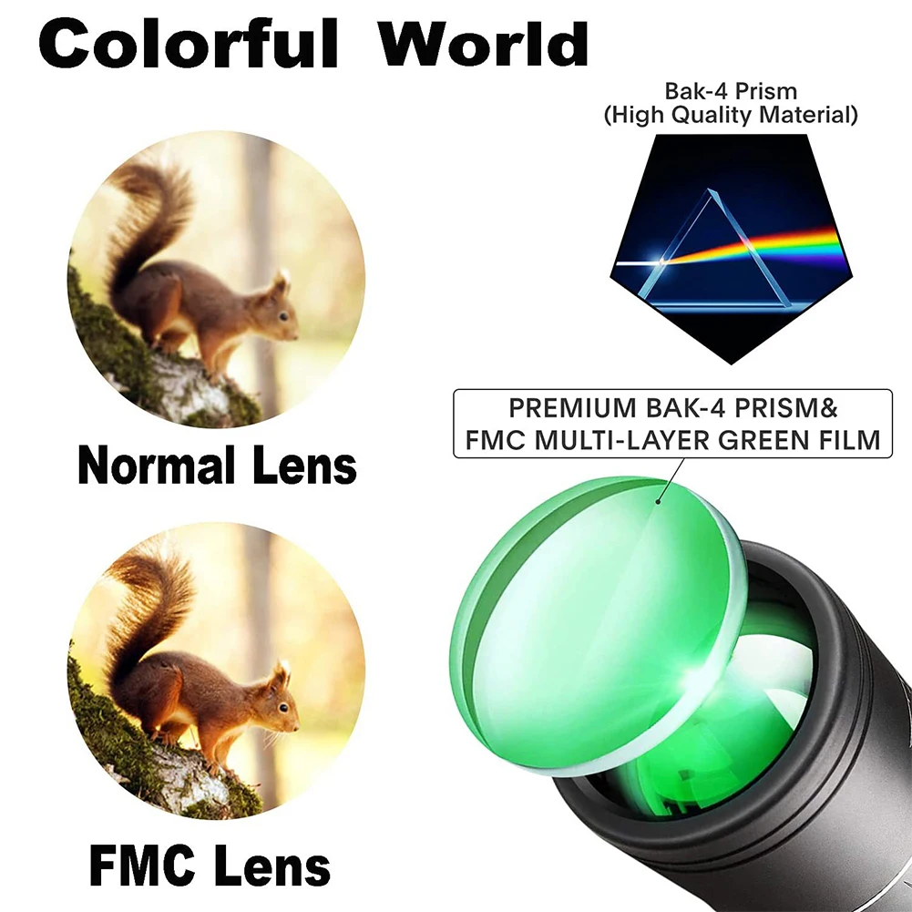 40X60 HD Optics Telescope Night Vision Monocular High Power BAK4 For Hunting Bird Watching | Инструменты