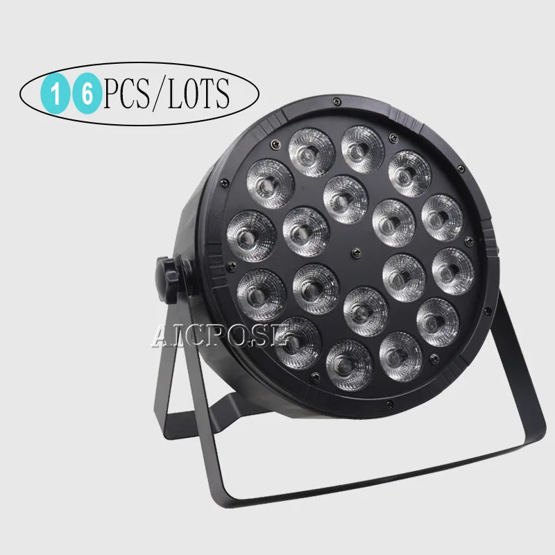 16 шт./лот 18x12 Вт RGBW 4 в 1 светодиодный прожектор Par 18*12 с DMX512 светильник ное