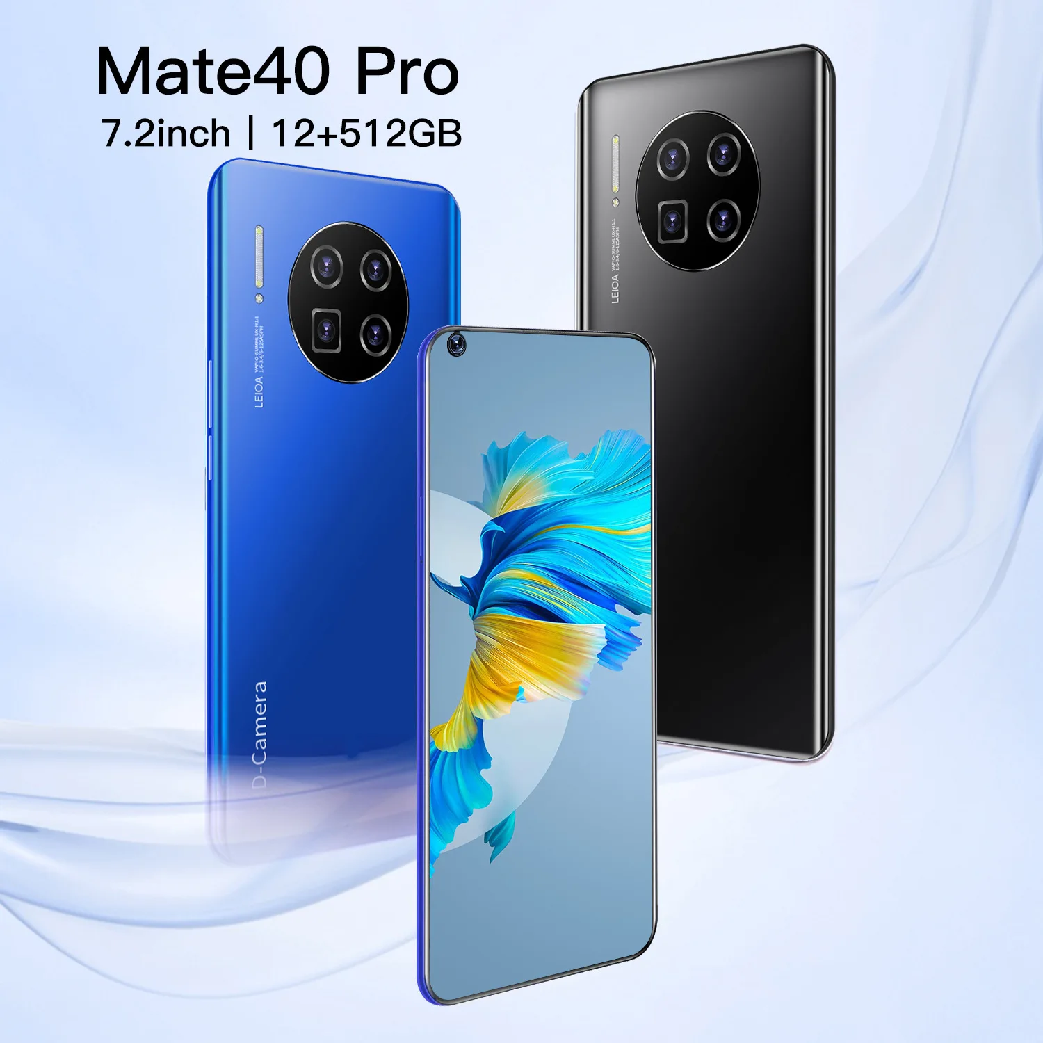

Mate40 Pro+ HUAWE Global Version Smartphone 7.3Inch Full Screen Deca Core 6000mAh 12GB 512GB 4G LTE 5G Network Mobile Phone