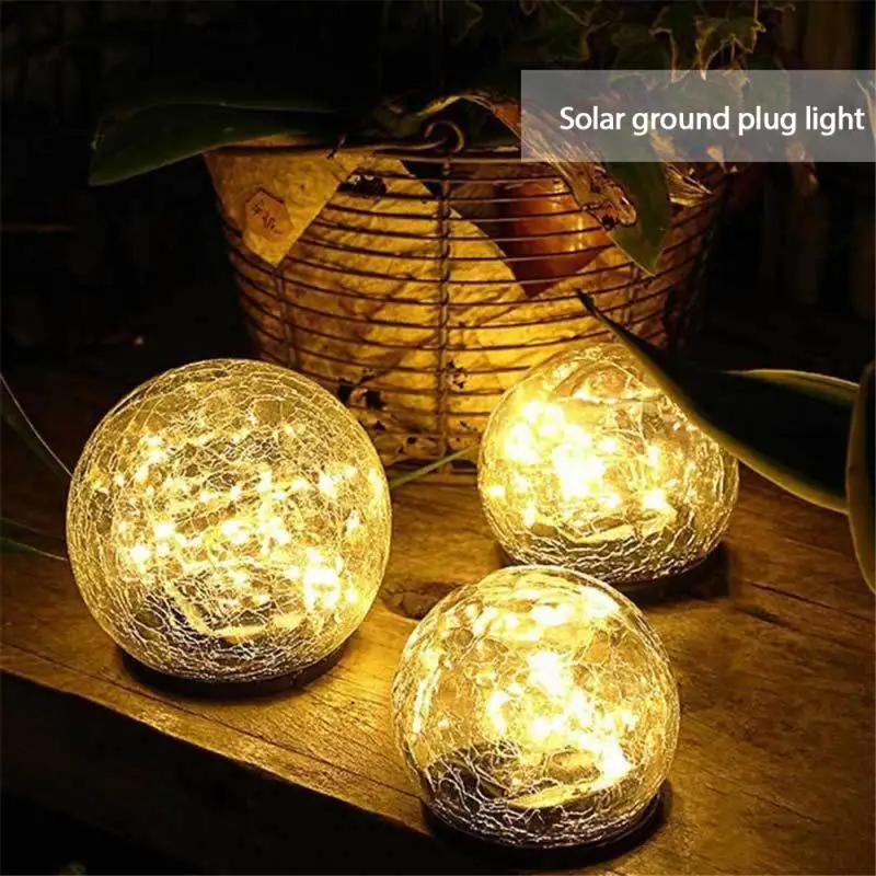 

Solar Light 30LED Lawn Bubble String Lamp 6.5m IP65 Solar Crack Light Floor Lamp For Outdoor Party Decoration Ground Yard Street