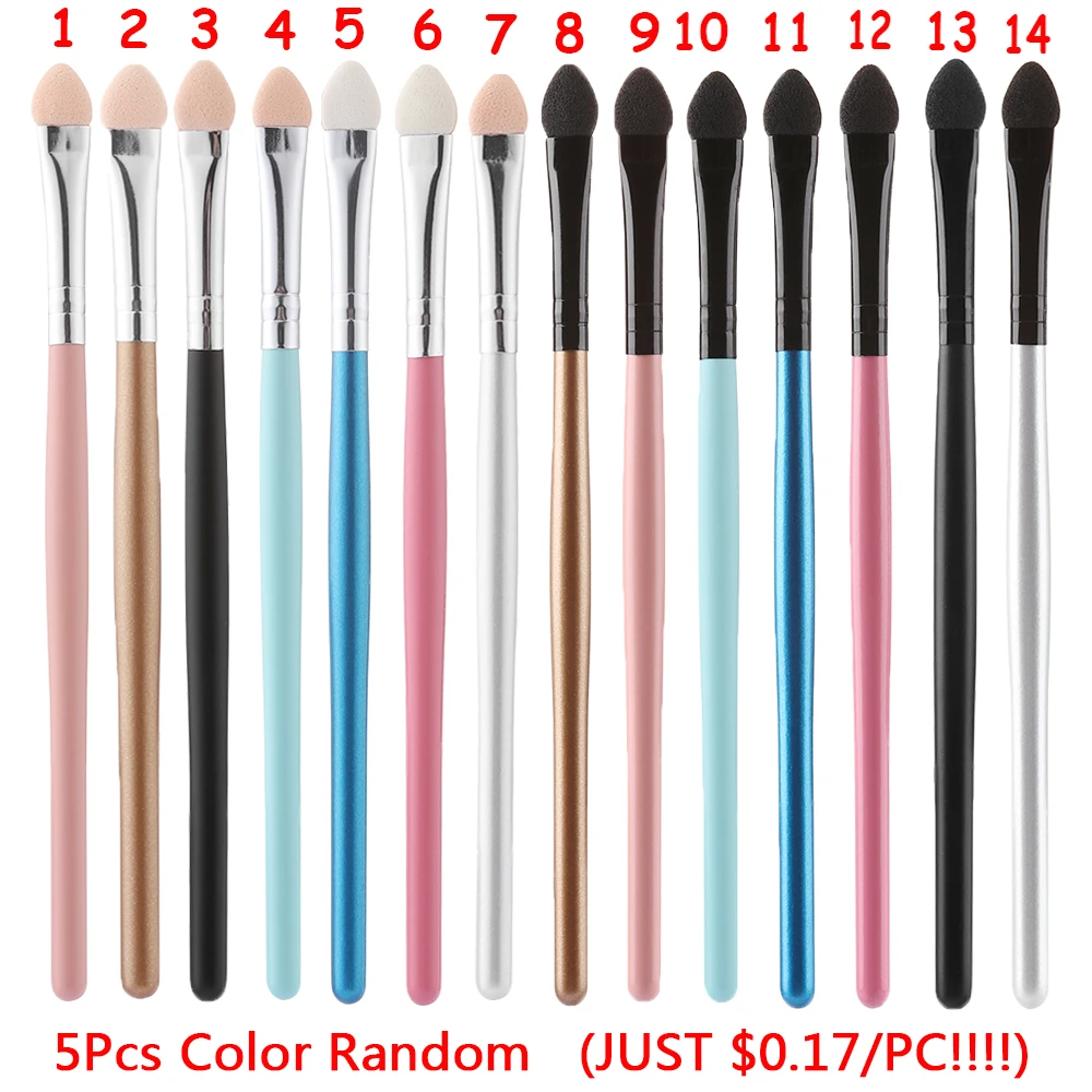 1/5 шт Портативный косметическая кисточка тени для век Кисть подводка глаз брови