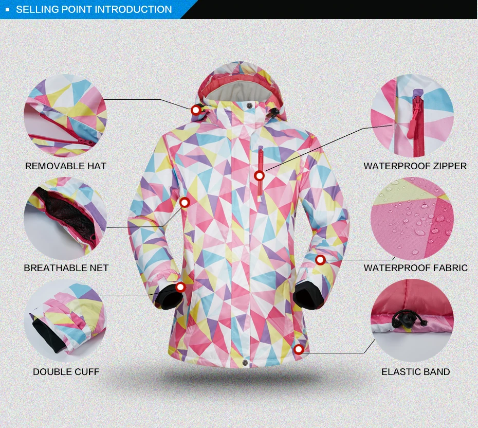 SAENSHING лыжный костюм для женщин зимняя Лыжная куртка брюки сноуборда женские