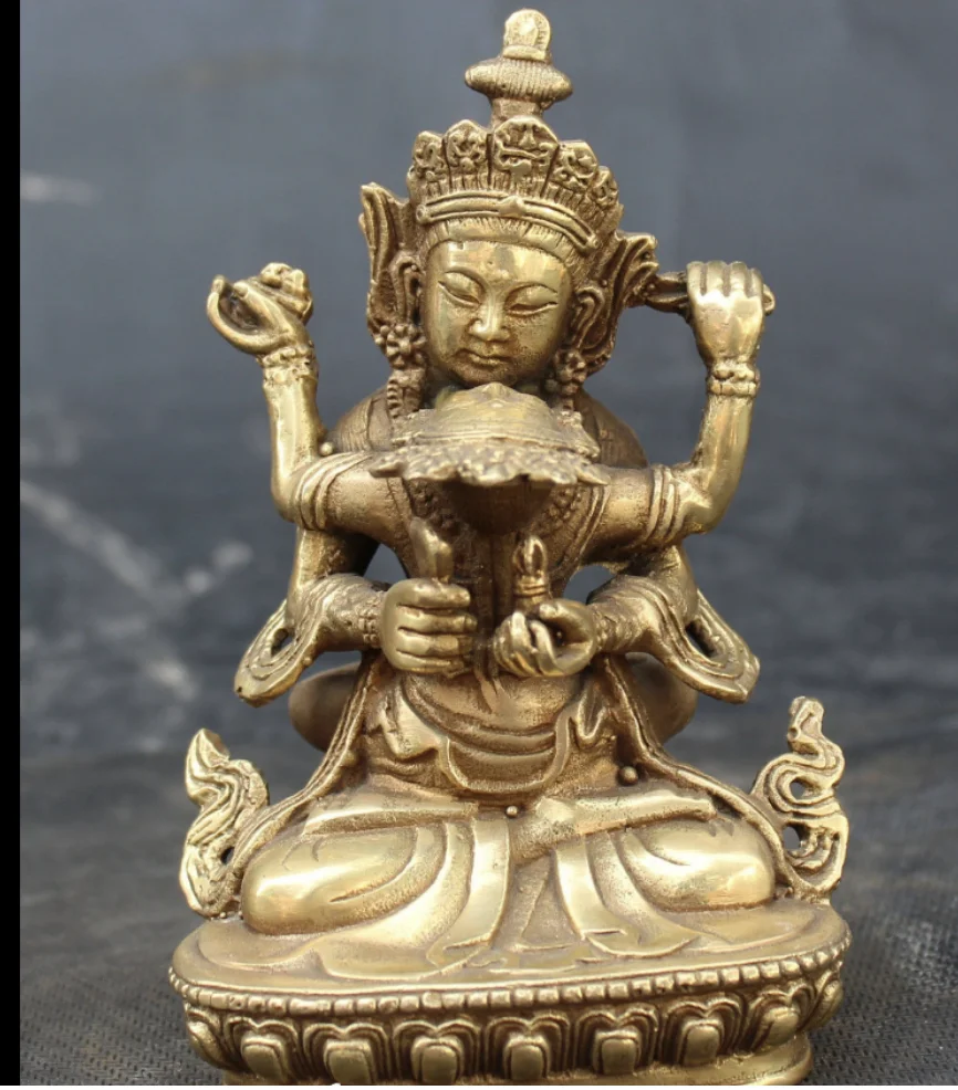 

Tibetan Buddhism Bronze Seat Mandkesvara Yab-Yum Happy Tantra Buddha Statue