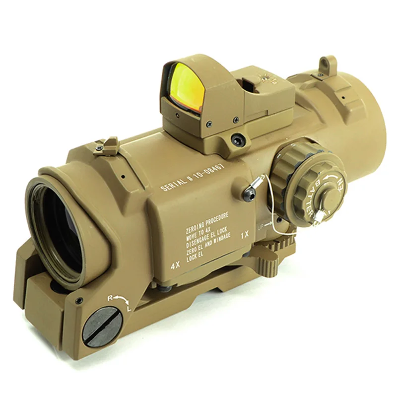 Tactical DR 1x-4x Magnifier Dual Role Optic Rifle Hunting Scope 4x32 Illuminated Mil-Dot Fit 20mm Weaver Picatinny Rail | Спорт и
