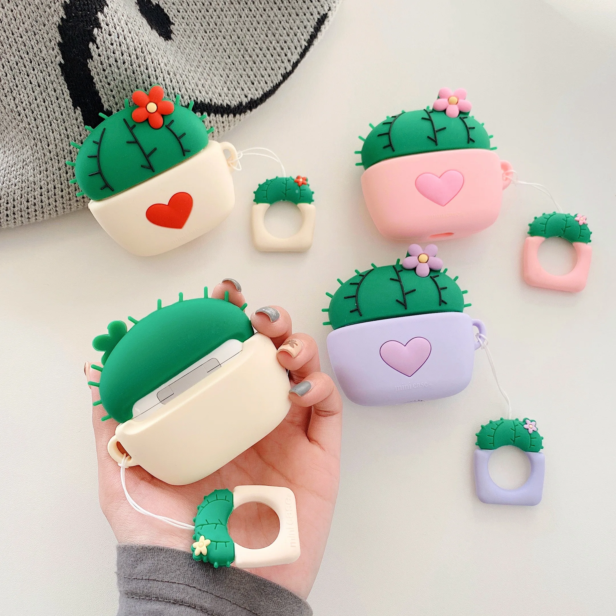 Чехол для AirPods милый и чехол С КАКТУСОМ Apple Air pods 3 arpods затычки ушей с