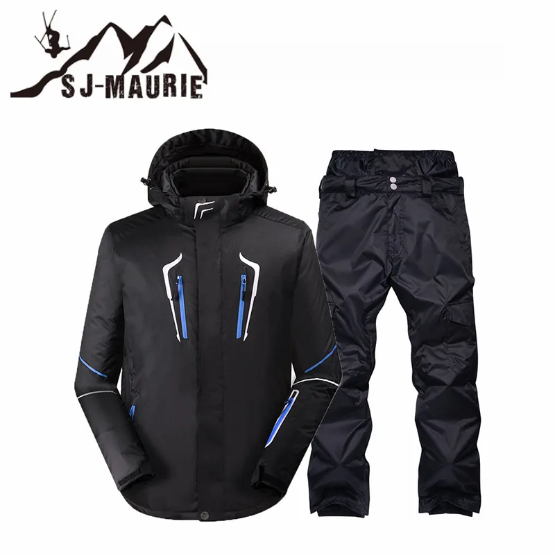 color3 SJ-Maurie мужской лыжный костюм, куртка для сноуборда и штаны, костюм, комплект ветронепроницаемой водонепроницаемой зимней уличной спортивной одежды, зимний костюм, теплый - Цвет: color3
