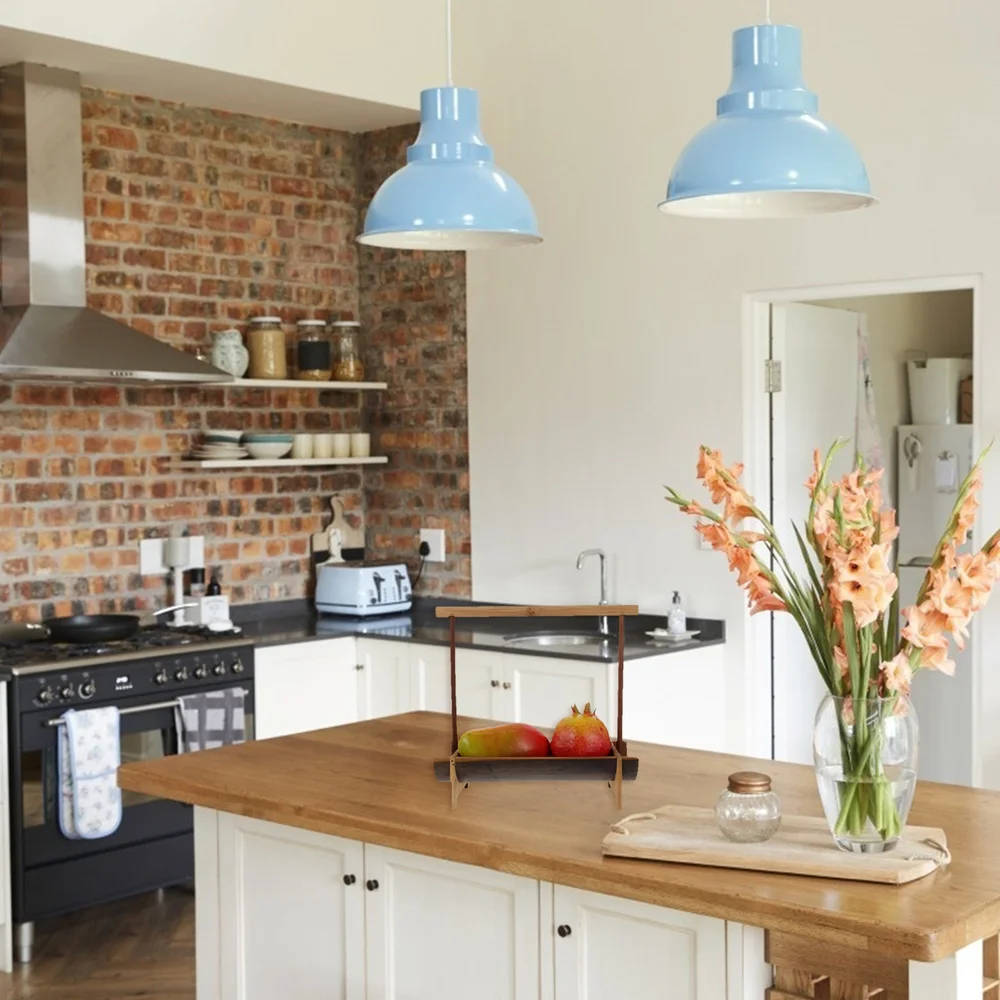 

1Pc Bamboo Natural Handheld Basket Dessert Dried Fruit Basket Light Brown