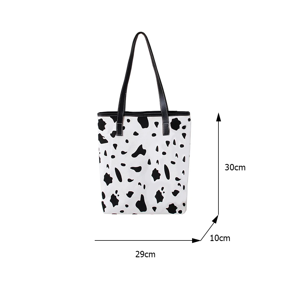 

Fashion Women PU Leather Cow Zebra Pattern Printing Shoulder Shopping Bag Vintage Ladies Large Capacity Top-handle Tote Handbags