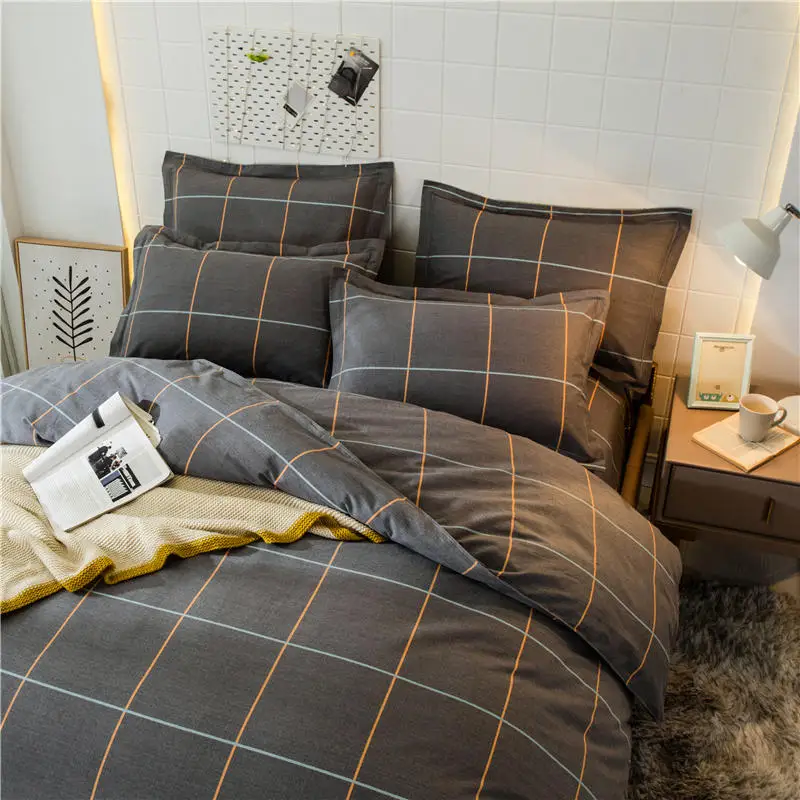 Серое Сетчатое пододеяльник Монополия набор постельных принадлежностей