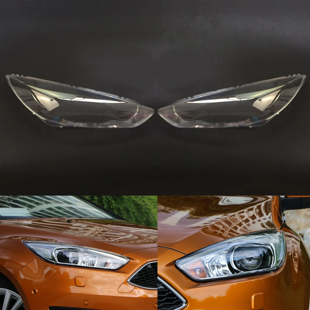 Для Ford Focus фары объектив фары автомобиля крышка Замена прозрачные линзы Авто оболочка Крышка - Цвет: A Pair
