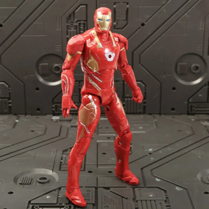 ironman 16cm Hasbro Marvel Мстители Q версия Железный Человек Робот Тор Капитан Америка модель человека-паука кукла игрушка для детей подарок - Цвет: ironman 16cm