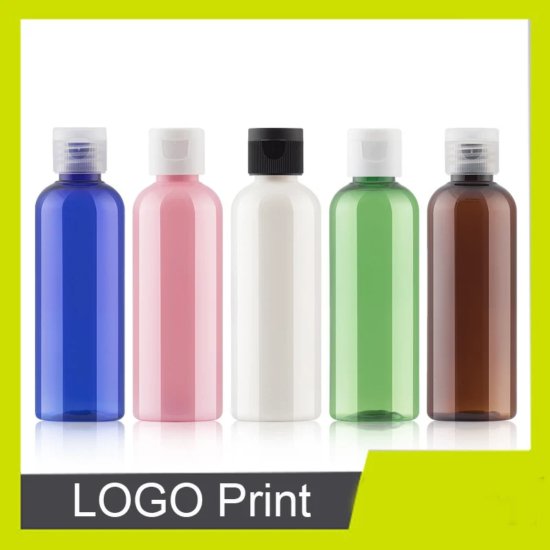 50 шт./лот пустая пластиковая бутылка 100 мл для лосьона крема косметики дорожная