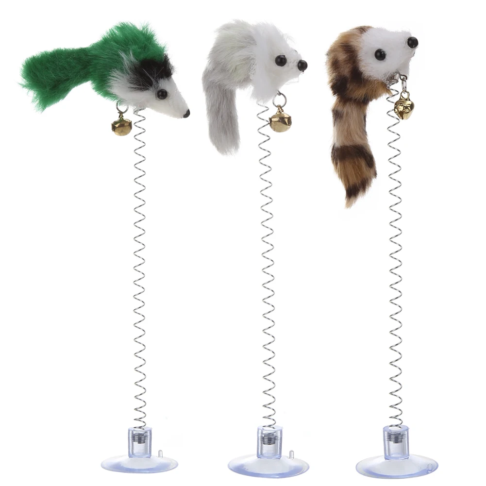 

3Pcs False Mouse Pet Cat Toys Mini Funny Playing Toys For Cats Bottom Sucke