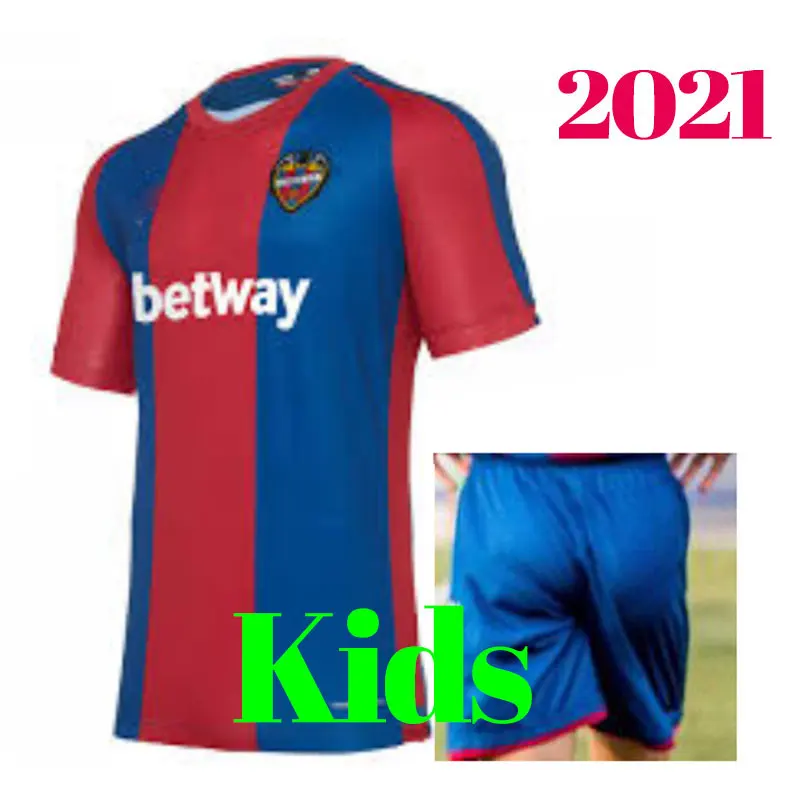 

Kids 20 21 Levante UD Soccer Jersey 2020 2021 Rochina Camisetas De Futbol Levante Campana Cycling Child Football Shirt