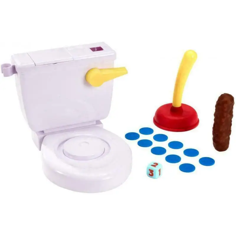 

Novelty Flushin' Frenzy Game - Push The Plunger 'til The Poop Pops Out! GIFT KIDS Plunger Toilet Funny Games Novelty Gag Toys