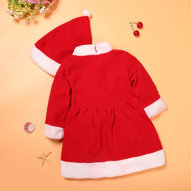 Рождественская Одежда для новорожденных Комплект одежды маленьких девочек и
