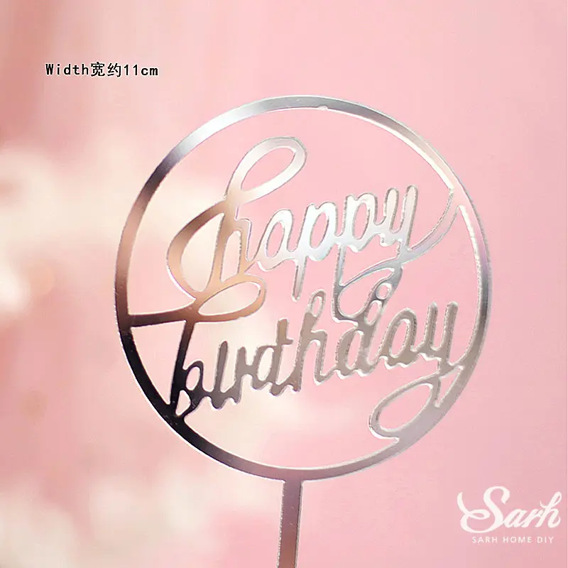 2pc birthday U 2 шт., золотой, черный, с надписью «Happy Birthday», «Oh Baby», крючок, топпер для торта, для выпечки, вечерние украшения, подарки на день Святого Валентина, юбилей, любовь - Цвет: 2pc birthday U