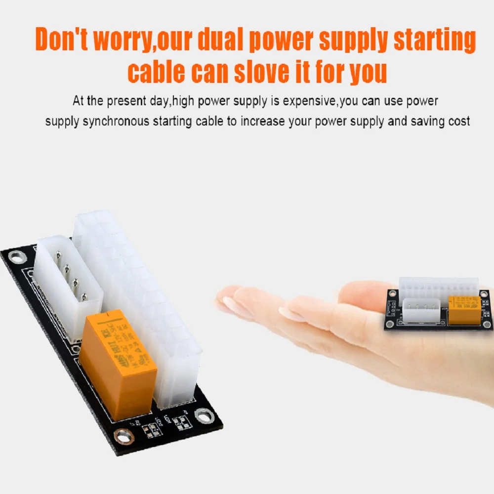 TISHRIC ATX 24Pin к 4Pin адаптер питания Molex для синхронизации стартовый двойной блок