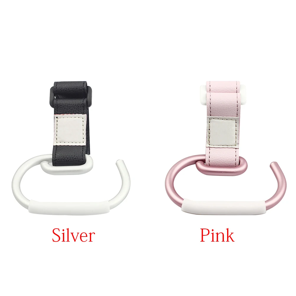 

Baby PU Stroller Hook Diaper Bag Aluminium Alloy Prams Handbag Hang Accessories Universal Fit