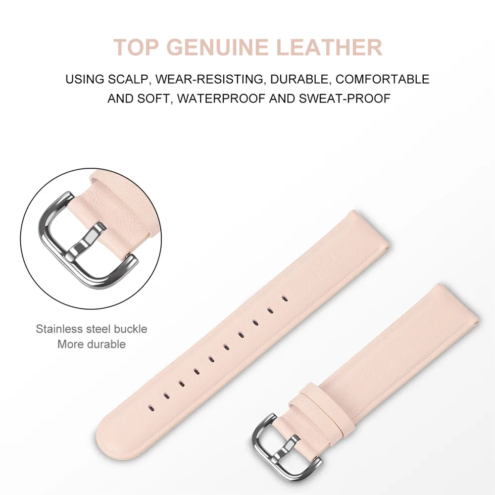 

Multiple Colour 22mm Leather Watchband Strap for Samsung Galaxy Watch 46mm Band Men Women Thin Belt for Gear S3 Bracelet