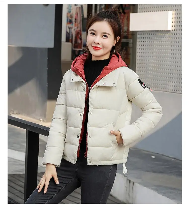 Veste d'hiver manteau femmes 2019 coton remburrte Sustans capuche courte парки для женщин тонкие женские |