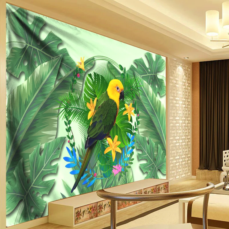 

Flower and Bird Leaves Tapestry Living Room Wall Decoration Wall Hanging Bohemian Mandala Psychedelic Tapestry Wall Fabric Cloth