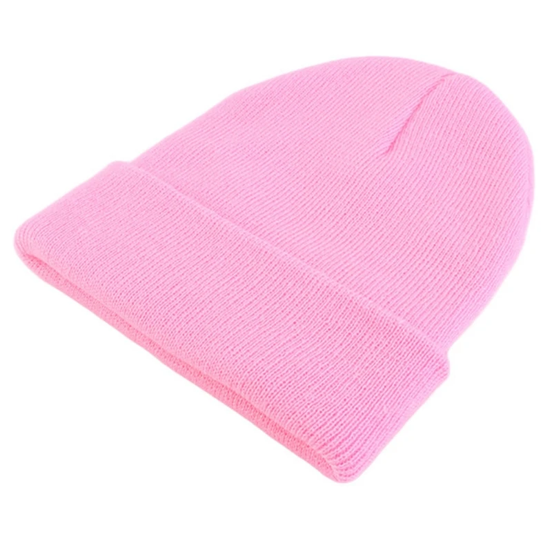 

Men Women Winter Knit Slouchy Beanie Hat Unisex Classic Neon Solid Color Harajuku Hip Hop Snow Ski Skull Cap Ear Warmer