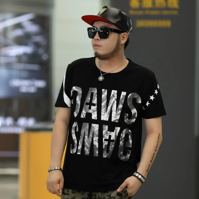 t10023 GXXH, новинка размера плюс, Большой XXXL, XXXXL, 5XL, 6XL, Мужская модная красная футболка с принтом толстяка, футболки с короткими рукавами, повседневная мужская футболка - Цвет: t10023