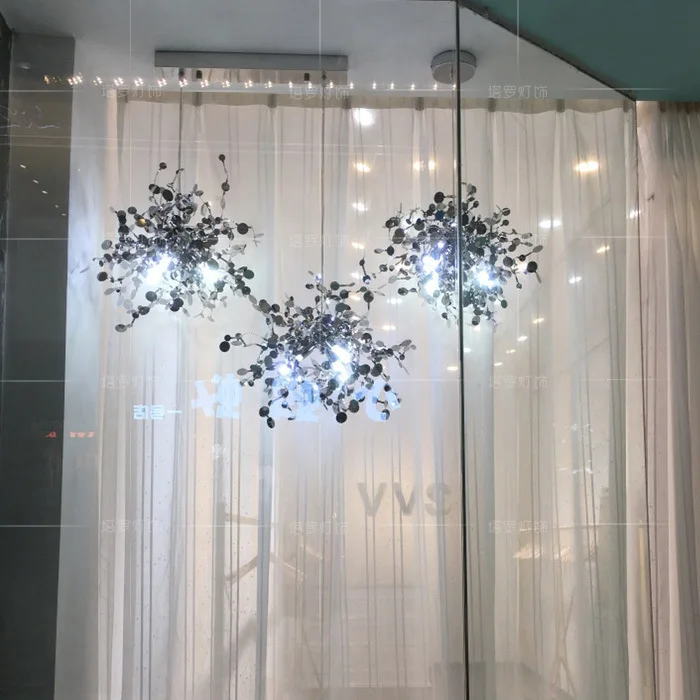 Современный дизайн нержавеющая сталь ломтик Люстра Гостиная Столовая бар