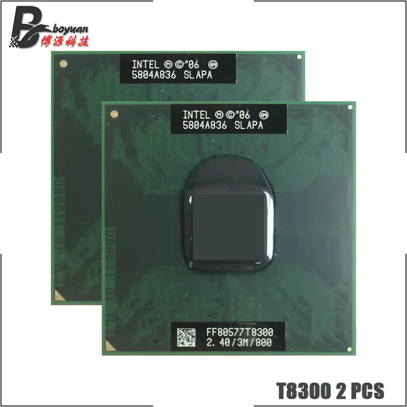 Два шт. * Intel Core 2 Duo T8300 SLAPA SLAYQ 4 ГГц двухъядерный двухпотоковый процессор 3M 35 Вт