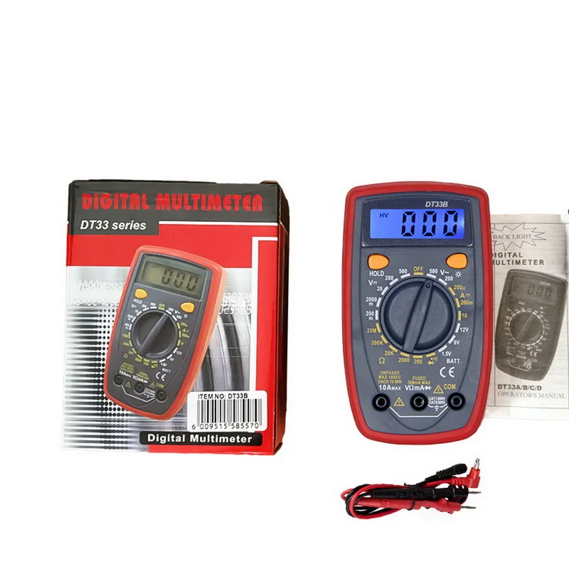 A9205B AC/DC LCD Цифровой мультиметр 200/1000 в Вольтметр Амперметр Ом тестер Высокая